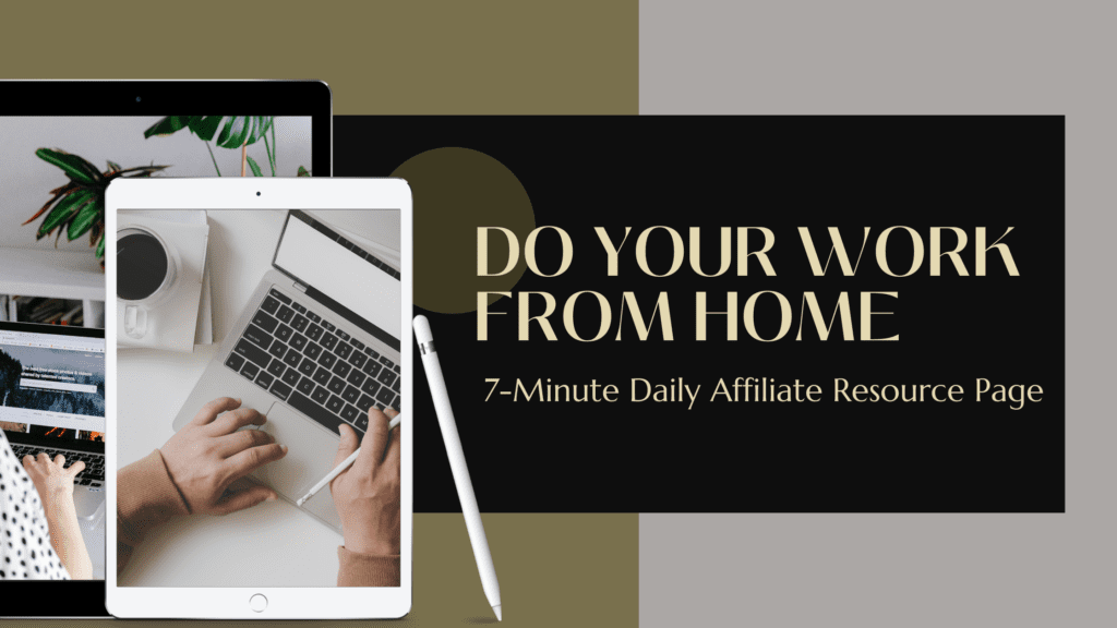 7-Minute Daily Affiliate Resource marketing Page