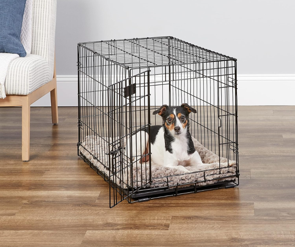 4. Amazon Basics Durable Foldable Metal Wire Dog Crate